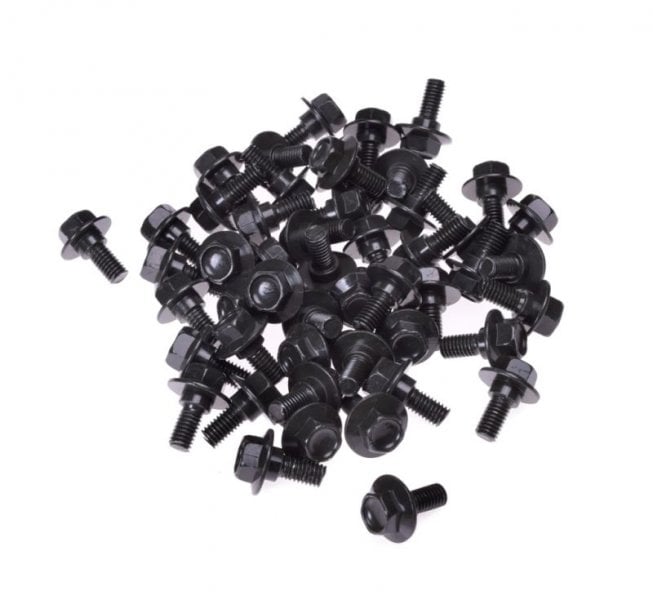 Surub prindere carene cu distantier, filet M6x14, culoare negru