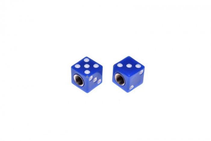 Set 2 capacele ventil auto/moto, model zar, culoare albastru [2]