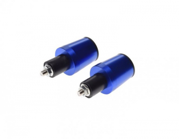 Set 2 capeti ghidon conici, pentru motociclete, culoare albastru, diametru guma 17.7mm [2]