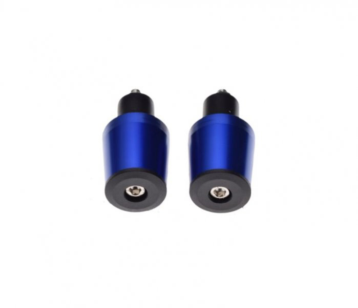 Set 2 capeti ghidon conici, pentru motociclete, culoare albastru, diametru guma 17.7mm [3]