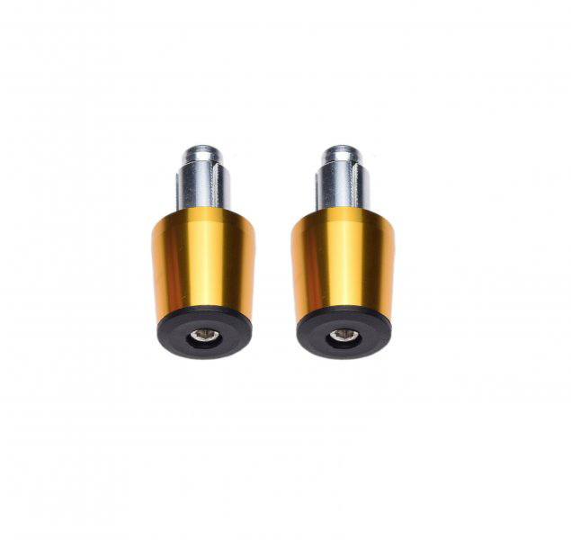 Set 2 capeti ghidon conici, pentru motociclete, culoare auriu/negru, diametru 17.7mm [2]