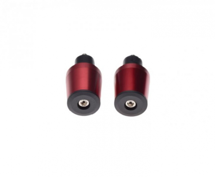 Set 2 capeti ghidon conici, pentru motociclete, culoare rosu, diametru guma 17.7mm [3]