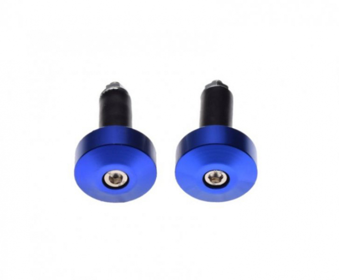 Set 2 capeti ghidon drepti, pentru motociclete, culoare albastru, diametru cauciuc 13mm [2]