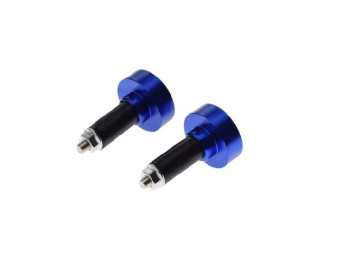 Set 2 capeti ghidon drepti, pentru motociclete, culoare albastru, diametru cauciuc 13mm [3]