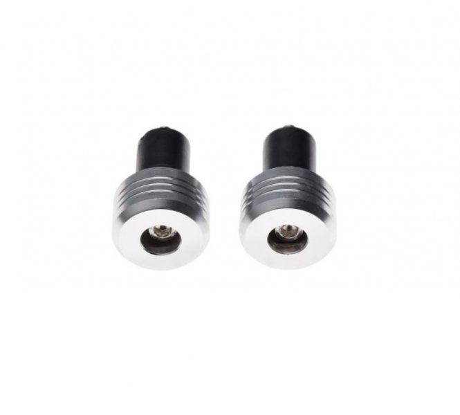 Set 2 capeti ghidon drepti, pentru motociclete, culoare argintiu, diametru cauciuc 17.7mm [3]