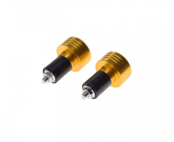 Set 2 capeti ghidon drepti, pentru motociclete, culoare auriu, diametru 17.7mm [2]