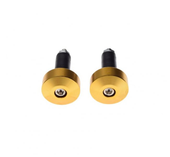 Set 2 capeti ghidon drepti, pentru motociclete, culoare auriu, diametru cauciuc 13mm [3]