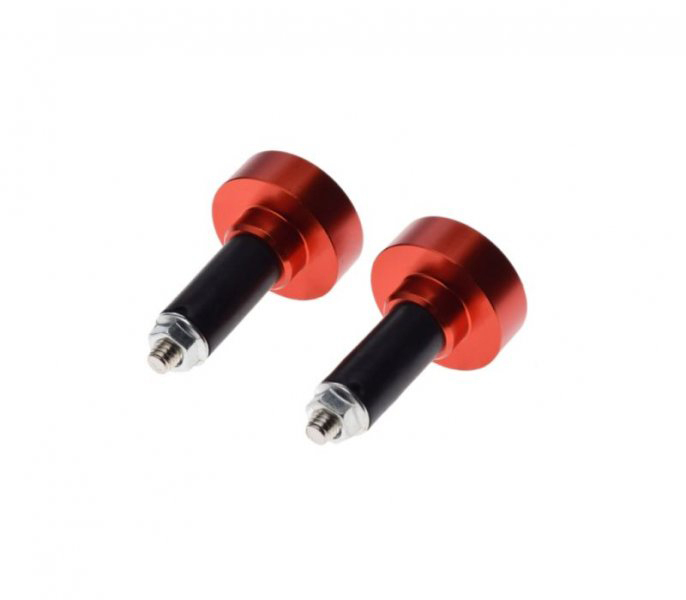 Set 2 capeti ghidon drepti, pentru motociclete, culoare portocaliu, diametru cauciuc 13mm [2]
