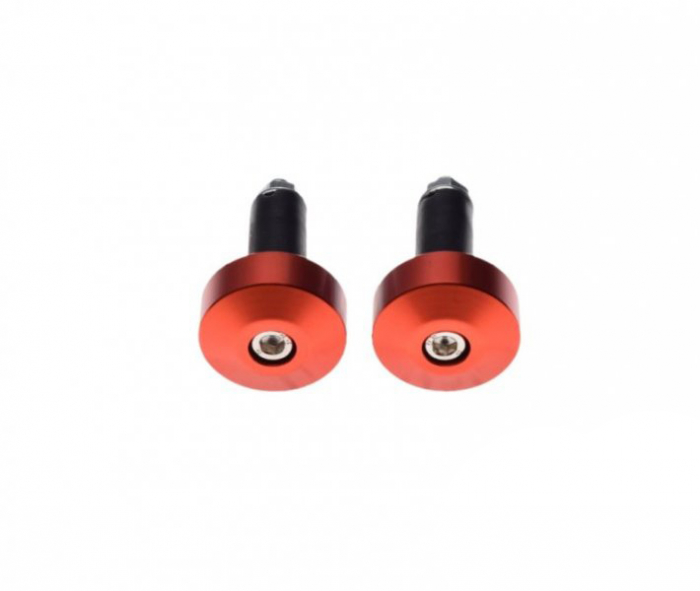 Set 2 capeti ghidon drepti, pentru motociclete, culoare portocaliu, diametru cauciuc 13mm [3]