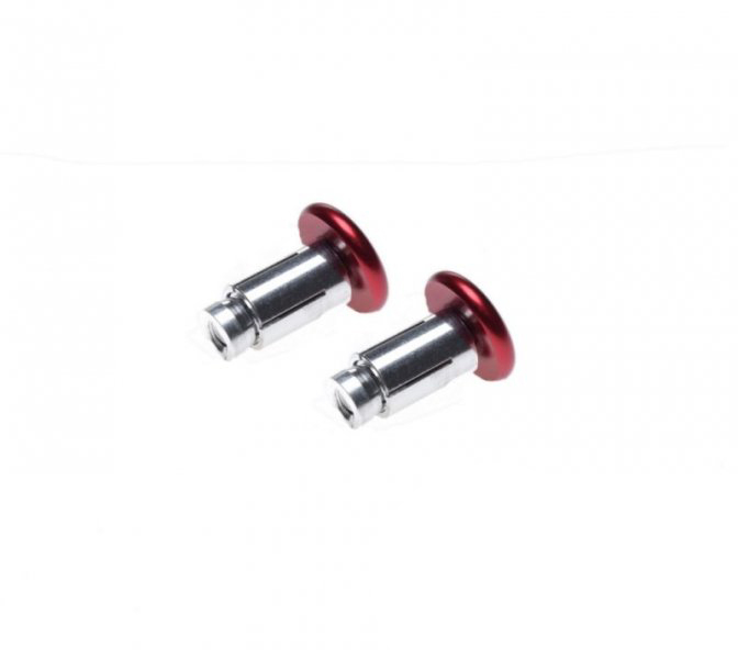 Set 2 capeti ghidon drepti, pentru motociclete, culoare rosu, diametru 30mm [2]