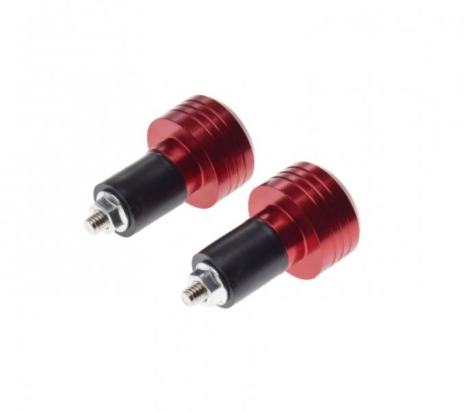 Set 2 capeti ghidon drepti, pentru motociclete, culoare rosu, diametru guma 17.7mm [2]