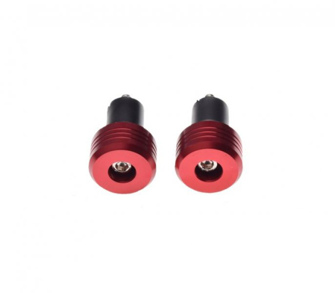 Set 2 capeti ghidon drepti, pentru motociclete, culoare rosu, diametru guma 17.7mm [3]