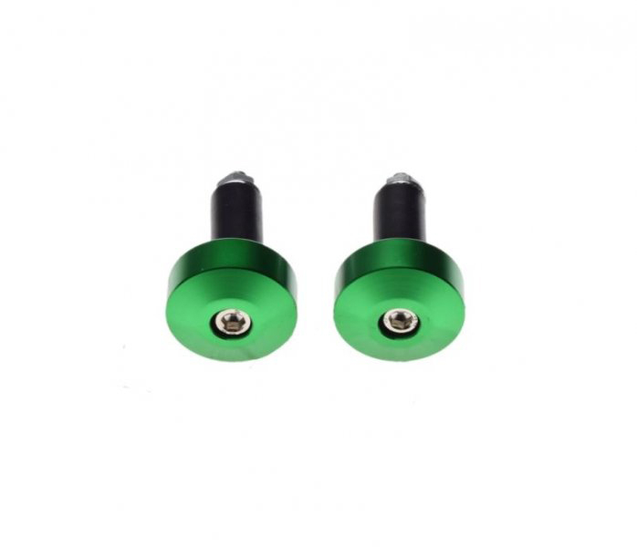 Set 2 capeti ghidon drepti, pentru motociclete, culoare verde, diametru cauciuc 13mm [3]