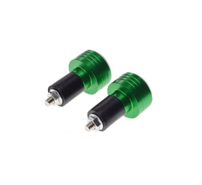 Set 2 capeti ghidon drepti, pentru motociclete, culoare verde, diametru guma 17.7mm [2]