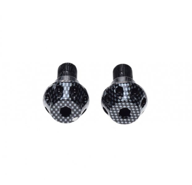 Set 2 capeti ghidon imitatie carbon, M16x1.5 [2]