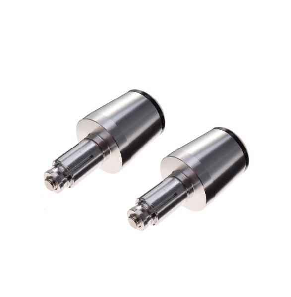 Set 2 capeti ghidon moto conici, culoare argintiu, din aluminiu [3]
