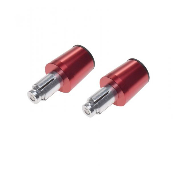 Set 2 capeti ghidon moto conici, culoare rosu, diametru varf 32mm [2]