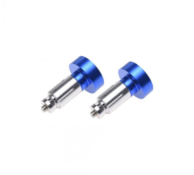 Set 2 capeti ghidon moto rotunzi, culoare albastru, diametru 13mm [3]