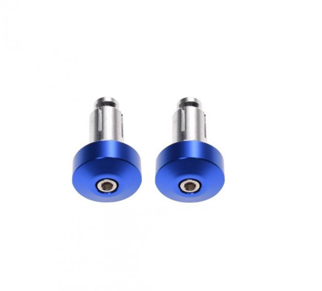 Set 2 capeti ghidon moto rotunzi, culoare albastru, diametru 13mm [2]