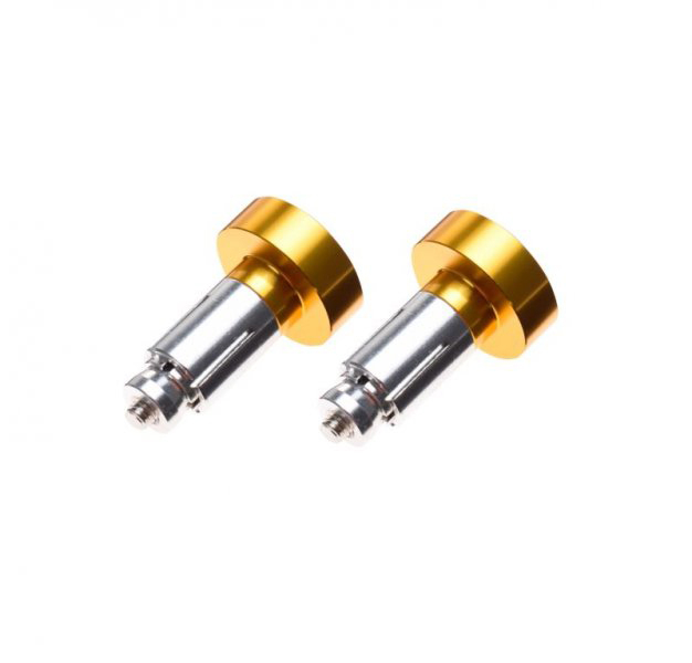 Set 2 capeti ghidon moto rotunzi, culoare auriu, diametru 13mm [3]