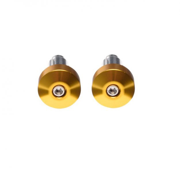 Set 2 capeti ghidon moto rotunzi, culoare auriu, diametru 13mm [2]