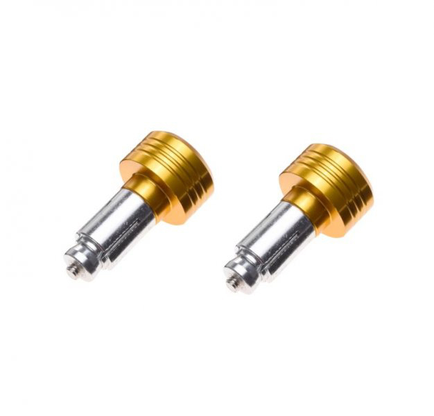 Set 2 capeti ghidon moto rotunzi, culoare auriu, diametru 17,7 mm [3]