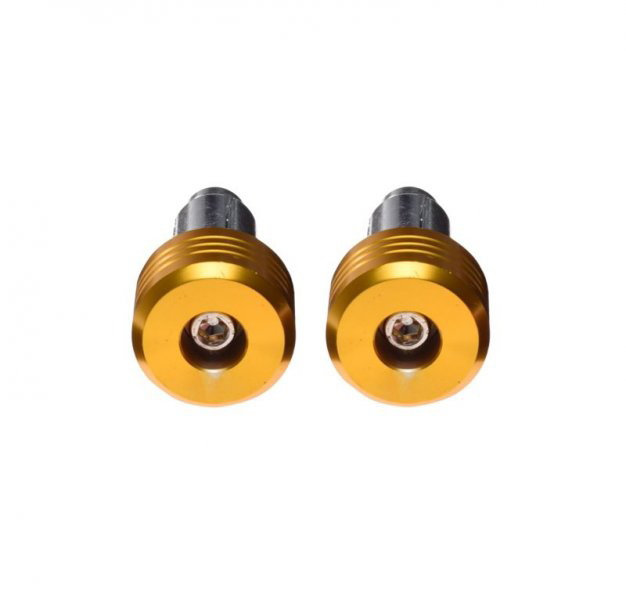 Set 2 capeti ghidon moto rotunzi, culoare auriu, diametru 17,7 mm [2]