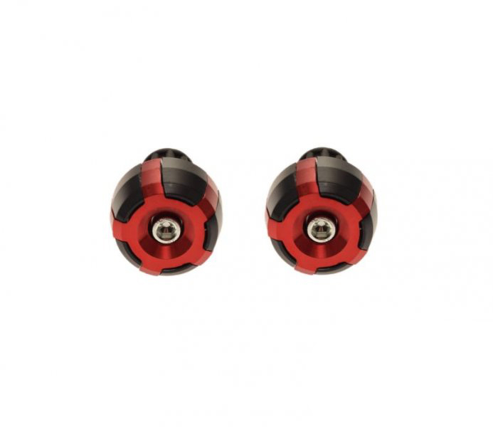Set 2 capeti ghidon moto rotunzi, culoare negru/rosu [2]