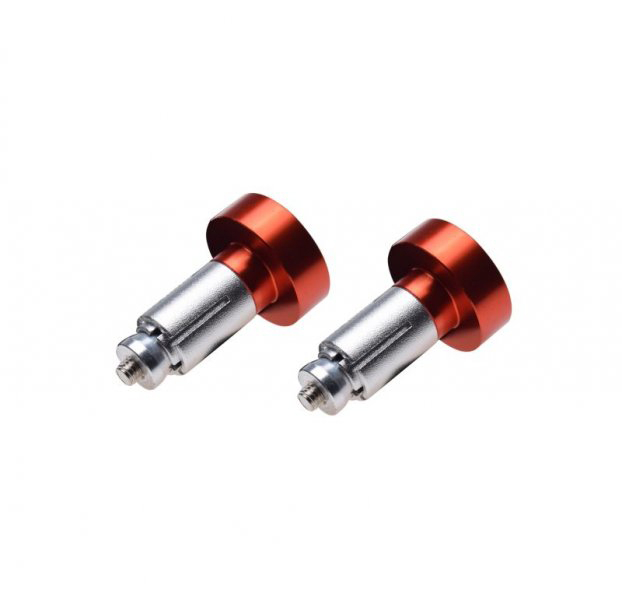 Set 2 capeti ghidon moto rotunzi, culoare portocaliu, diametru 13mm [3]