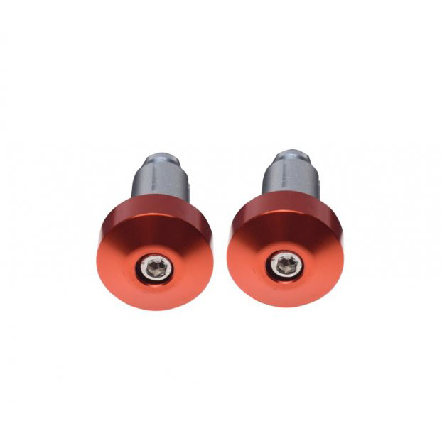 Set 2 capeti ghidon moto rotunzi, culoare portocaliu, diametru 13mm [2]
