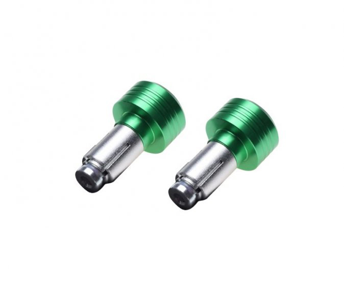 Set 2 capeti ghidon moto rotunzi, culoare verde, diametru 17,7 mm [3]