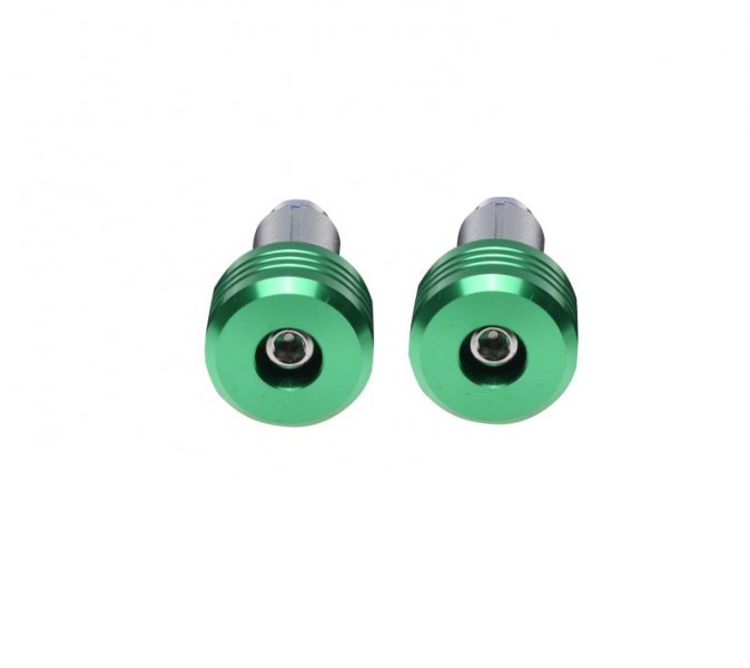 Set 2 capeti ghidon moto rotunzi, culoare verde, diametru 17,7 mm [2]