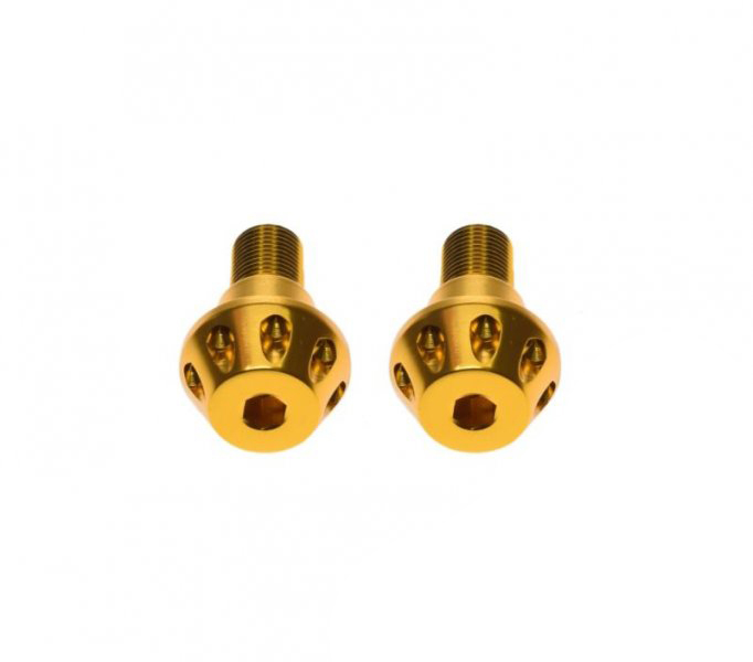 Set 2 capeti ghidon moto rotunzi, Yamaha filet M16X1.5, culoare auriu [3]