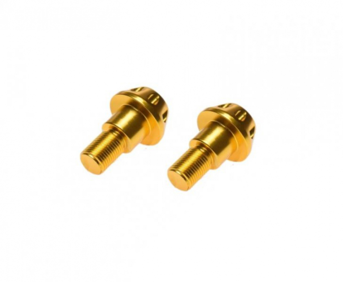 Set 2 capeti ghidon moto rotunzi, Yamaha filet M16X1.5, culoare auriu [2]