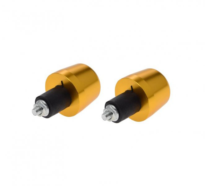Set 2 capeti ghidon, pentru motociclete, culoare auriu, diametru guma 17mm [3]
