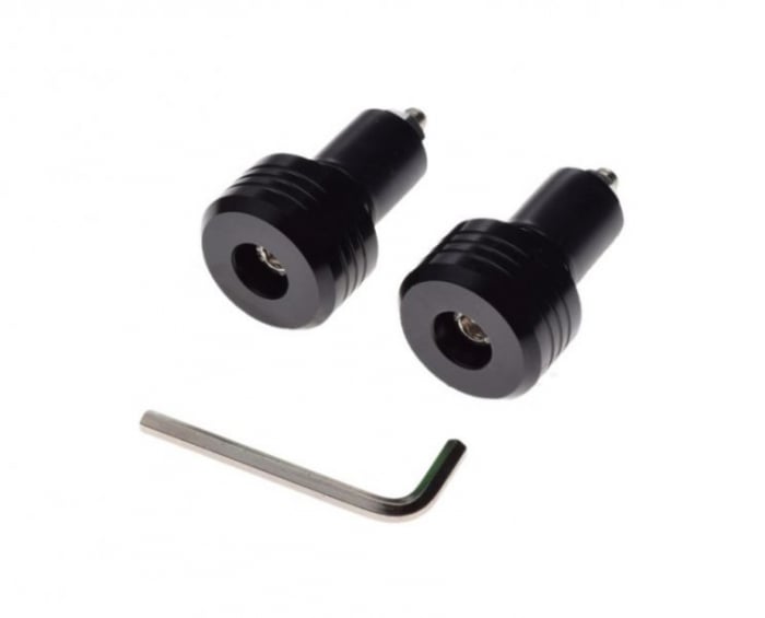 Set 2 capeti ghidon, pentru motociclete, culoare negru, diametru guma 17.7mm