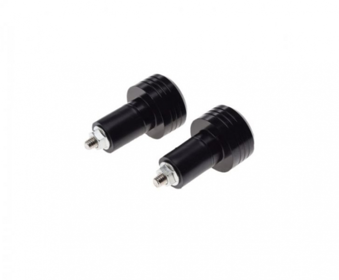 Set 2 capeti ghidon, pentru motociclete, culoare negru, diametru guma 17.7mm [2]