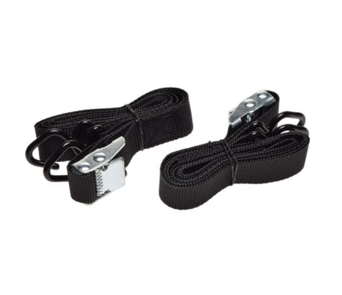 Set 2 chingi bagaje motociclete, 1.5m, culoare negru