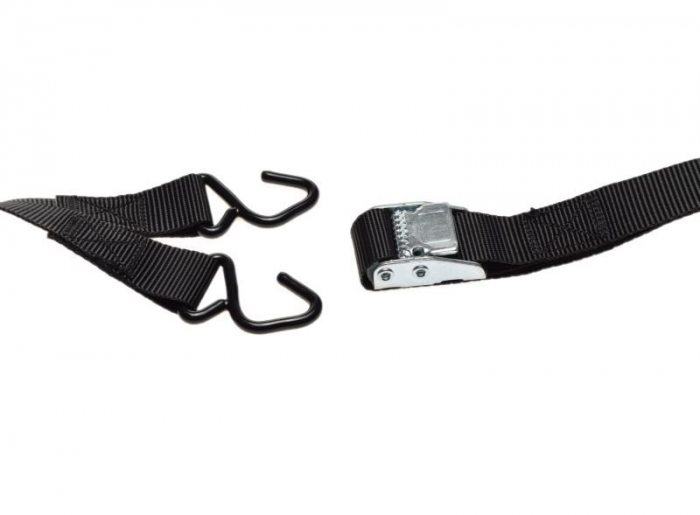 Set 2 chingi bagaje motociclete, 1.5m, culoare negru [2]