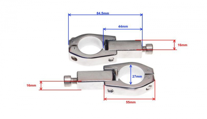 Set 2 coliere aluminiu, prindere 28.6mm protectii maini [2]