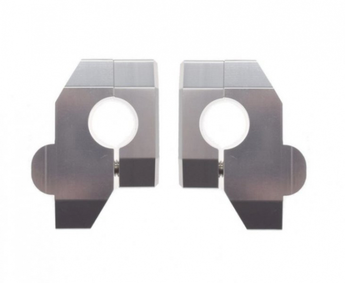 Set 2 inaltatoare ghidon 22mm, culoare argintiu [2]