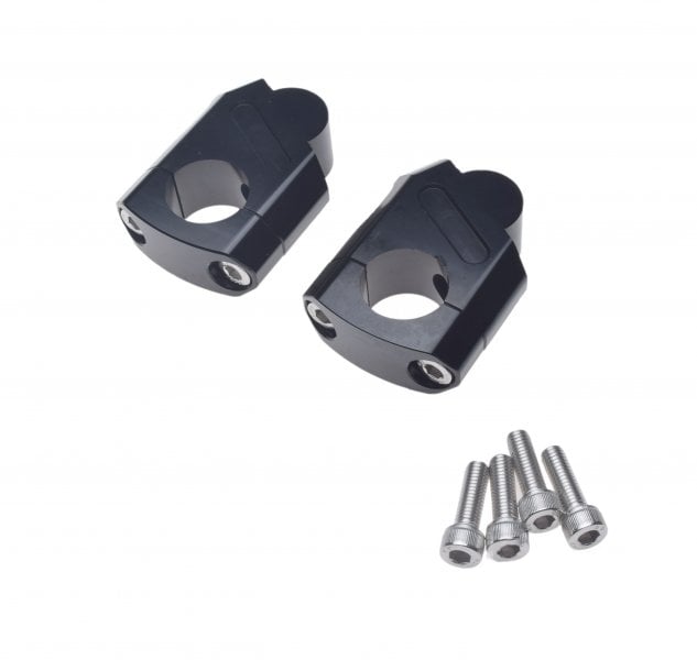 Set 2 inaltatoare montaj ghidon moto, culoare negru