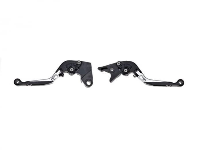 Set 2 manete frana si ambreiaj reglabile Kawasaki ZX6R 00-04 ZX10R 04-05 Z1000 03-06 ZX12R 00-05, culoare gri