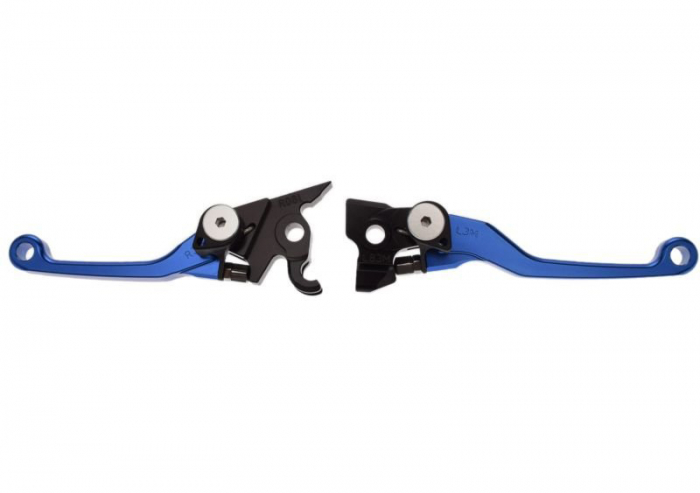 Set 2 manete frana si ambreiaj reglabile Ktm EXC250/350/450/530EXC,Husqvarna TE250, culoare albastru [2]