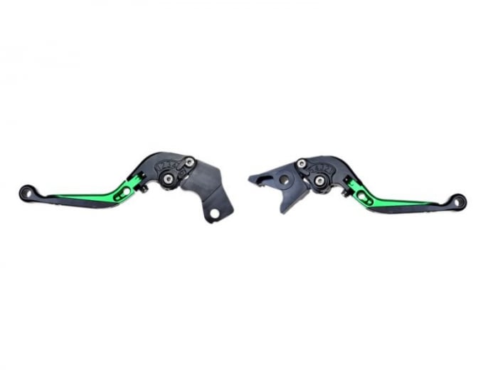 Set 2 manete frana si ambreiaj reglabile si rabatabile Suzuki SV650 99-09 V-Strom 04-10, culoare verde