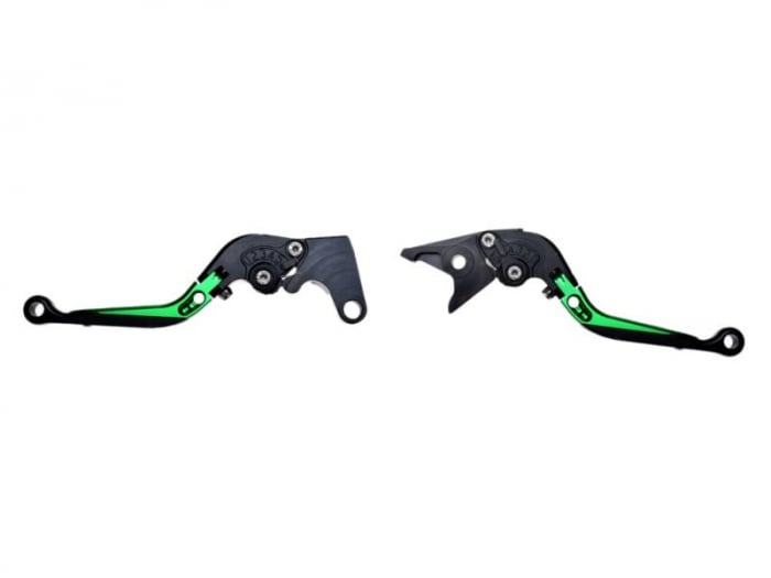 Set 2 manete frana si ambreiaj reglabile Yamaha R1 02-03 R6 99-04 FZ1 01-05, culoare verde