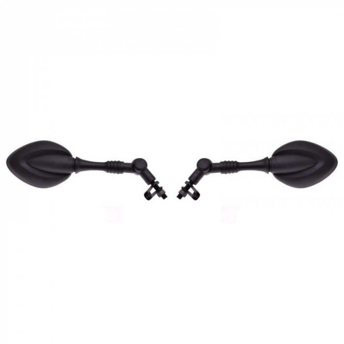 Set 2 oglinzi moto/atv, 112x80mm, filet M10 x 1.25, culoare negru [2]