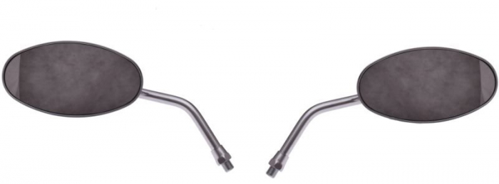 Set 2 oglinzi moto reglabile, filet M10, cromate, 125x67mm [2]
