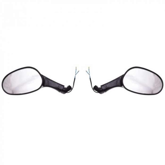 Set 2 oglinzi moto/scutere QT-4, filet M8, cu semanlizari, culoare negru [2]