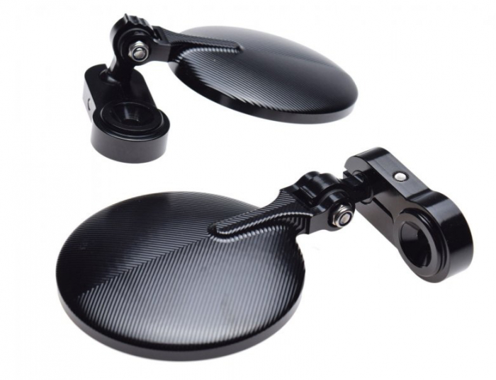 Set 2 oglinzi Piaggio, Vespa, montaj capat ghidon, culoare negru [2]